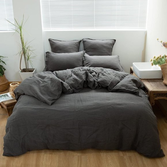 Simple&Opulence 100% Linen Duvet Cover Set 3pcs Queen size - Picture 1 of 7